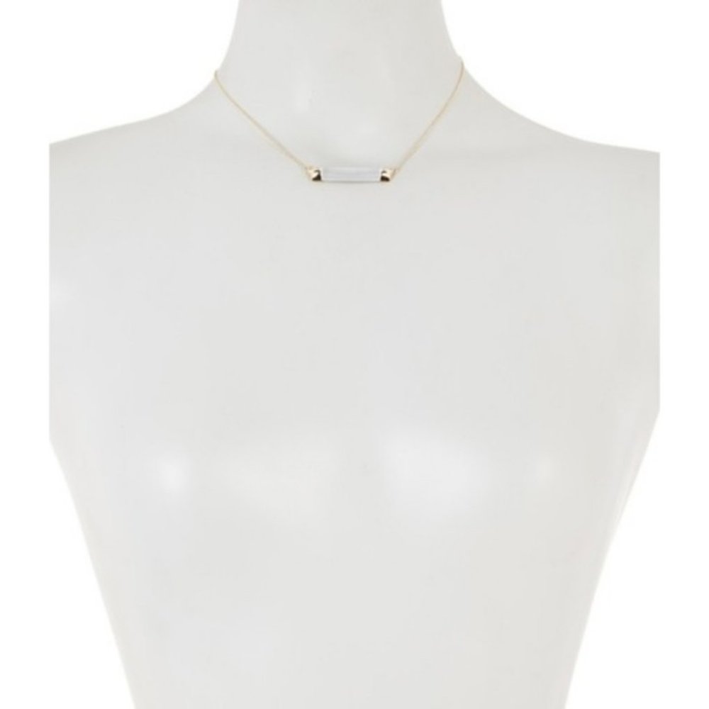 Alexis Bittar Lucite Capped Bar Necklace